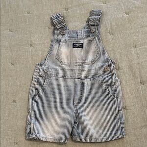 2T OshKosh B'gosh Striped Overalls - Blue and White